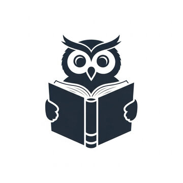 Owl Reading Book Graphic Illustration Design.