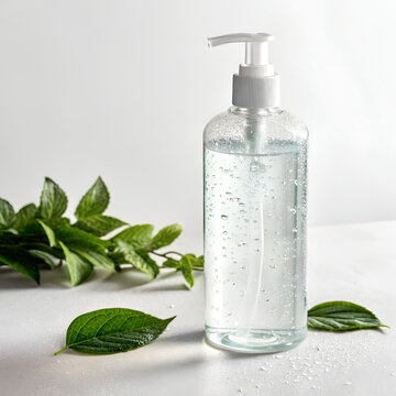 acetone bottle on plain is isolate white background