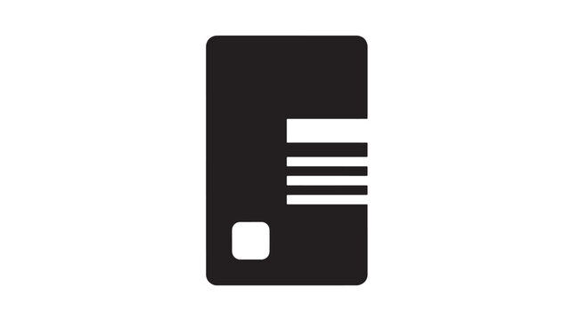 Payment card icon, a dark rectangle with white horizontal stripes and a small square, representing modern banking, credit transactions, and secure financial operations in digital commerce and fintech.