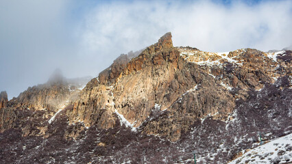 Fototapeta premium Cerro Catedral San Carlos de Bariloche Patagonia Argentina, next to the Andes Mountains, base city for skiing in the mountains