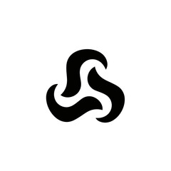 Fototapeta premium Minimalist Abstract Swirl Logo Icon