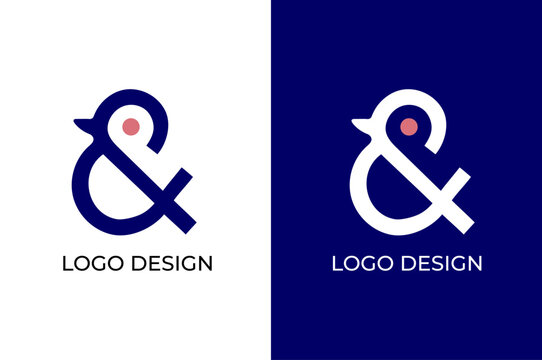 the  design feature a stylized zed ampersand that has been modified to resemble the silhouette of bird. the horizontal stroke of character mimics a beak. logo can be used in modern industries.