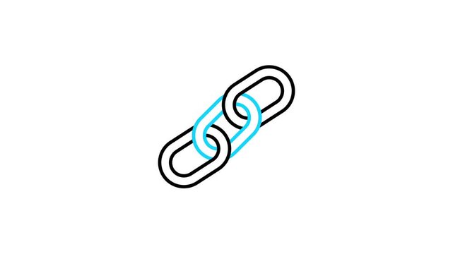 Chain animated icon video