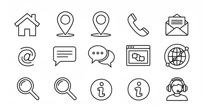 set of icons