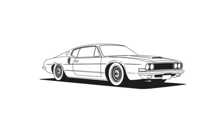 Fototapeta premium classic car isolated on white