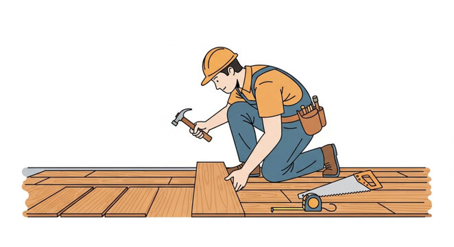 carpenter with wood