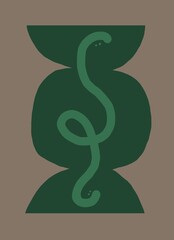 Abstract image for printing. Picture for modern interiors. The picture is painted by hand on a tablet. © neurostructure