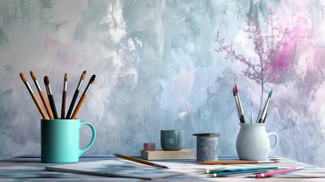 Video A vase filled with fresh flowers sits atop a table, ideal for use in home decor or as a still life prop