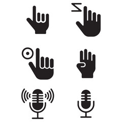 Fototapeta premium Podcast and UI Interface Vector Symbols