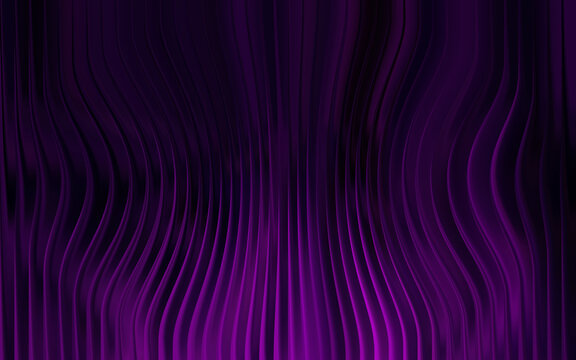 Abstract purple background with vertical wavy lines and soft lighting effect
