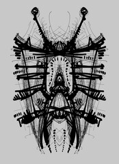 Abstract image for printing. Picture for modern interiors. The picture is painted by hand on a tablet. © neurostructure