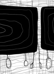 Abstract image for printing. Picture for modern interiors. The picture is painted by hand on a tablet. © neurostructure