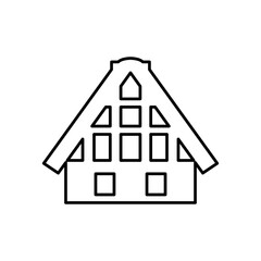 合掌造りの家のアイコン © nabe