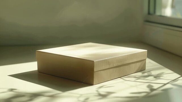 Video A simple wooden box placed on a clean white surface