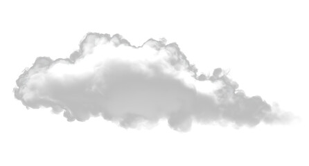 Obraz premium white cumulus cloud on transparent background for sky design and atmosphere 