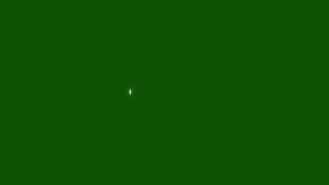 Twinkle star glitter sparkle animation with glowing fairy stars, doodle style vector twinkling light effect on green screen chroma key, perfect magical sparkle trail motion graphics in 4K