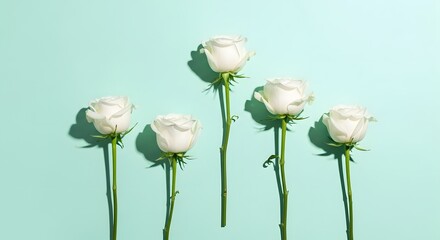 Fototapeta premium Beautiful white roses for mother's day celebration and gift ideas