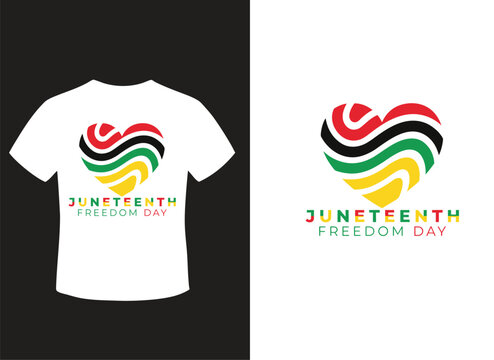 Juneteenth t shirt design celebrating freedom