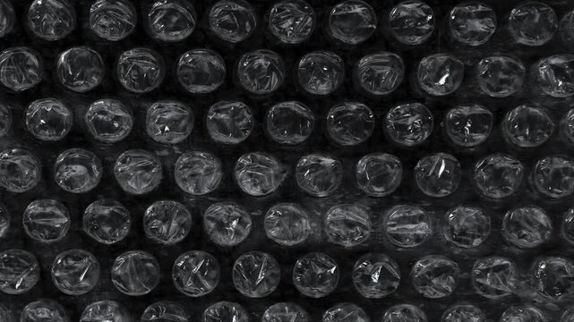 Transparent plastic bubble wrap texture background for shipping and fragile protection