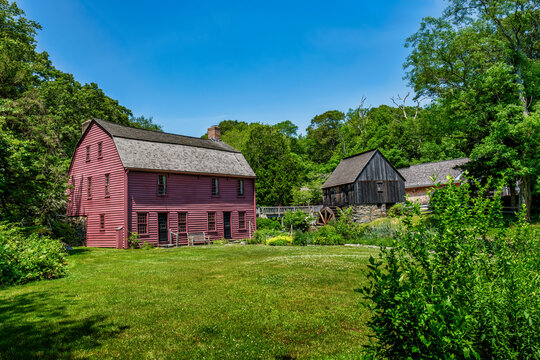 Charming Historic Colonial House and Grist Mill, birth place of Gilbert Stuart, North Kingstown, Rhode Island, USA