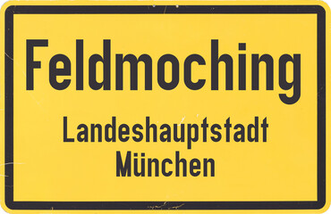 Fototapeta premium Ortsschild München-Feldmoching