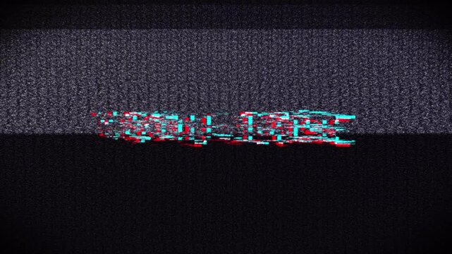 Old TV Screen Displays "YOU LOSE" Glitch Effect, Static Noise, 4K Animation Footage