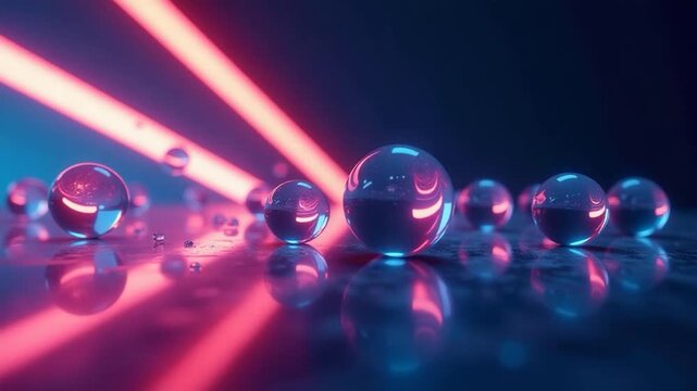 Video A collection of transparent glass balls placed on a flat surface
