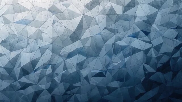 Video A blue and white abstract background featuring geometric triangles