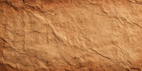 Fototapeta premium Abstract brown crumpled paper background with grunge texture, wrinkled surface and rustic vintage material style.