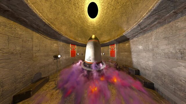 ミサイル発射基地　3DCGレンダリング