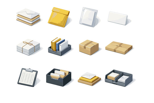 Paper lightweight icon simple delivery vector document generation mail sleeve flat correspondence
