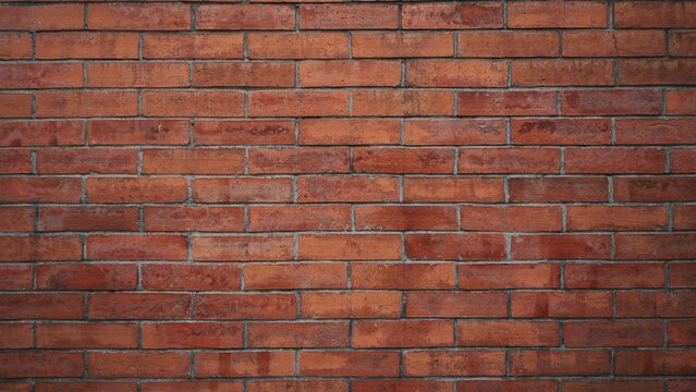 Red rustic brick wall texture background for industrial design