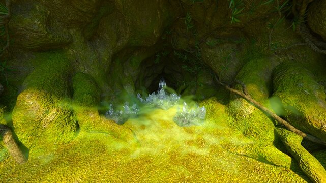 採掘鉱山　3DCGレンダリング