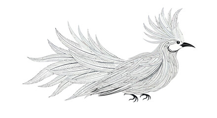 Fototapeta premium Detailed drawing of a bird.