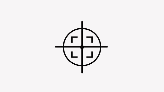 Crosshair Target Symbol Black Aiming Focus Concept.