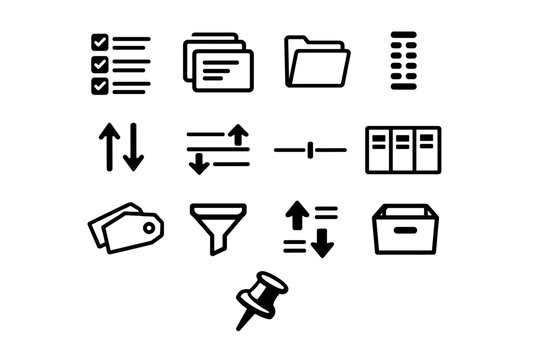 Icon divider vector task list sort category drag tasks arrows columns icons