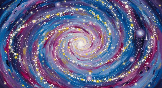 Abstract spiral galaxy illustration