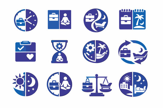 Split icon parity harmony vector work allocation generation image schedule simple focus