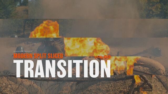 Modern Split Sliced Transition / Horizontal / Part 03