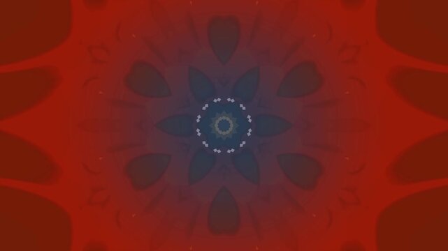 Red Background with Blue Center Design.