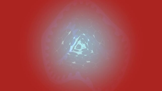 Red background with white light effect.