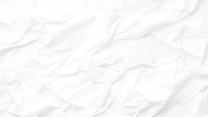 Obraz premium Blank white crumpled and creased paper poster texture background.
