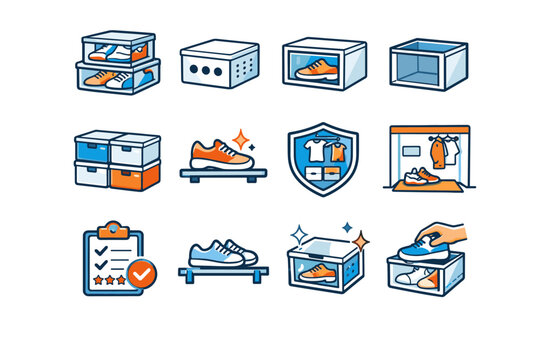 Image vector entryway icon ventilated generation boxes front lifestyle simple opening sign