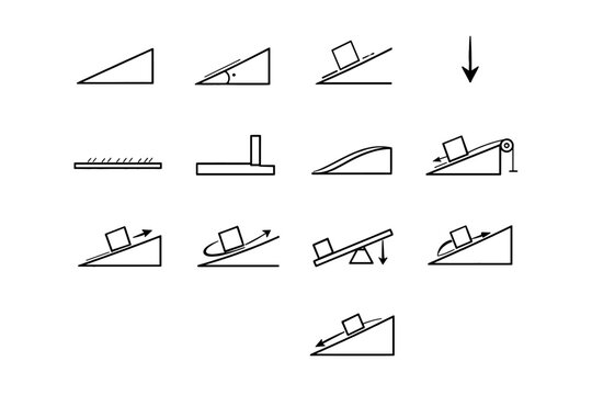 Tool block gravity vector icon generation direction simple image plane mechanism movement
