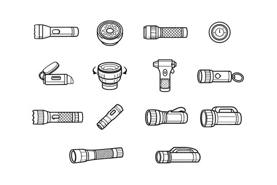 Safety focus form image vector icon button generation rechargeable emitter emergency simple