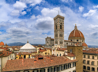 Fototapeta premium Florence skyline with the Duomo Cathedral and Giotto bell tower, Tuscany, Italy