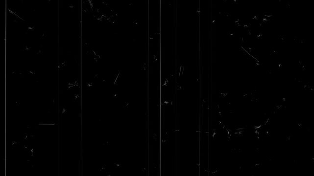 Damaged Old Film Surface Animation 4K. Retro Vintage Noise, Dust, Grain and Rolling Tape Defects