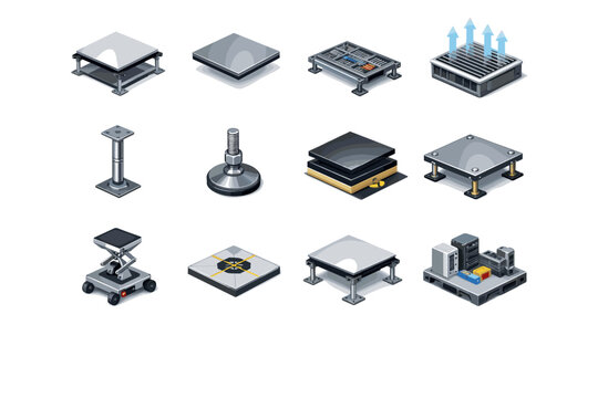 Icon layer underfloor simple generation vector slab grid image air marker floor