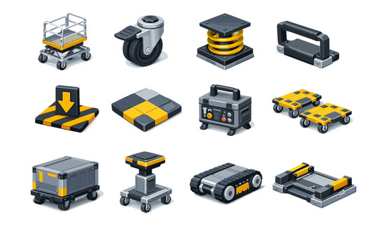 Vector generation block wheel grip rolling absorbing system simple handle locking image