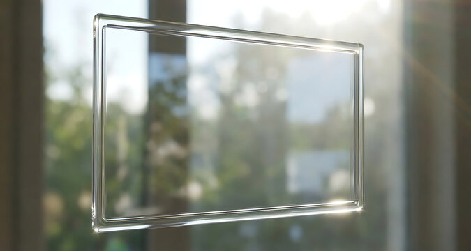 Floating Glass Frame Isolated